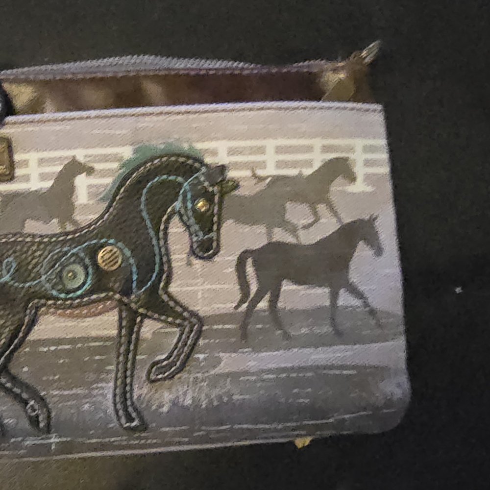 Horse-Themed Zipper Pouch
